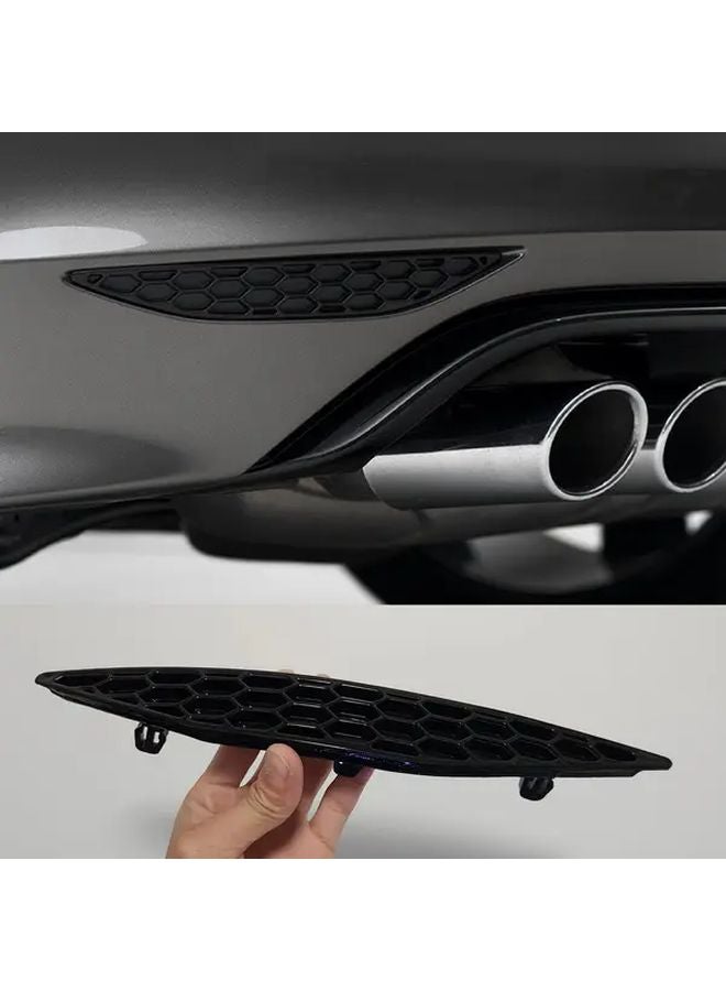 Gloss Black Rear Bumper Reflector Insert Set For Volkswagen Golf 7 GTI R 2013 2016 - Image 2